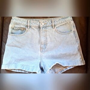 Ladies Pacsun Shorts Blue Jeans Tag Size 29 Mom Light Wash Denim High Rise